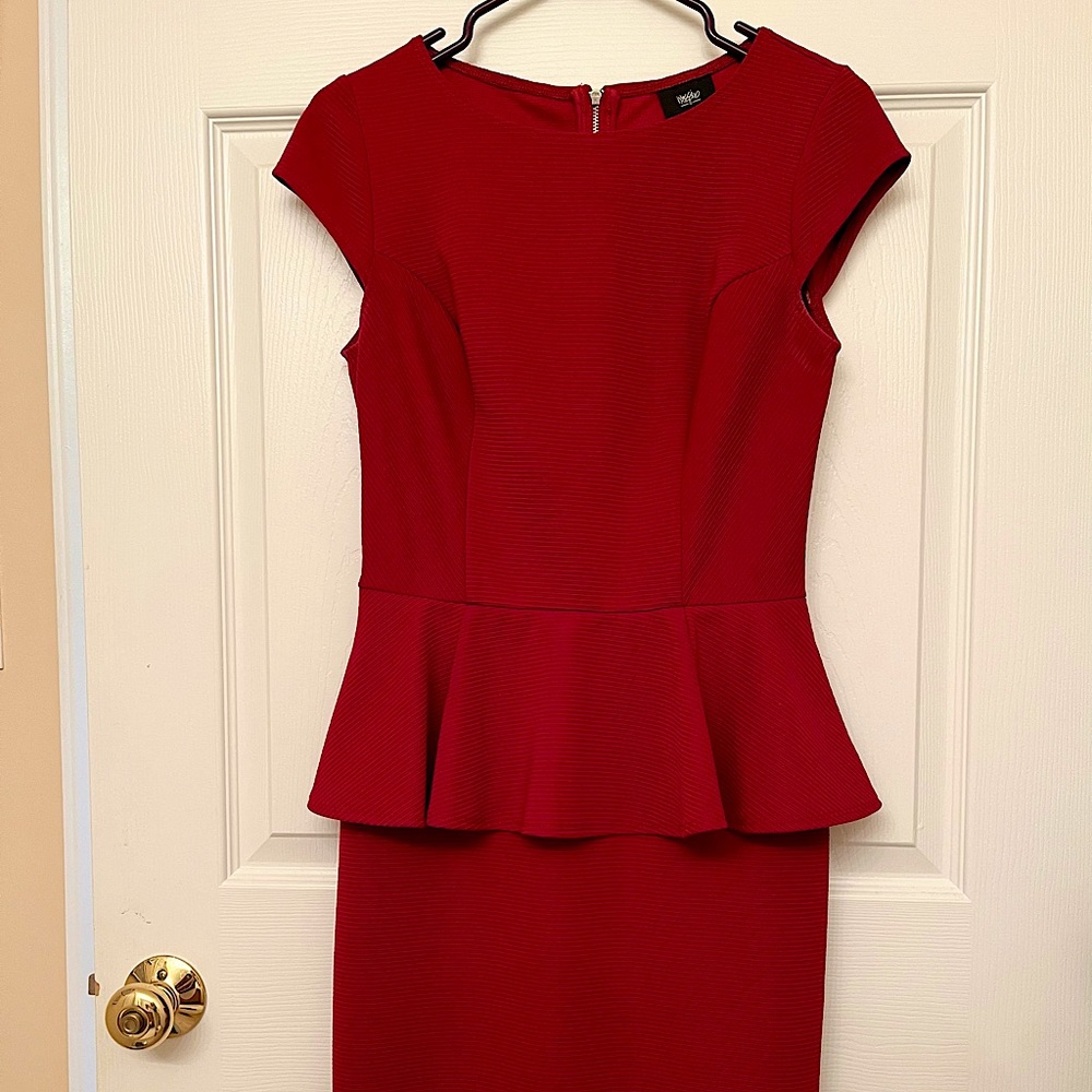 Red Peplum Dress Size S/P